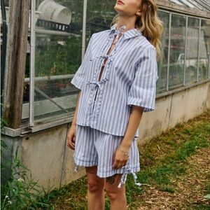 Odeyalo striped shorts and shirt set